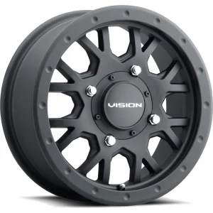 Vision Wheel ATV – GV8 INVADER – Black – 15″x6″ 12mm – All weather Wheels – GV8BLC156156SB40NCC